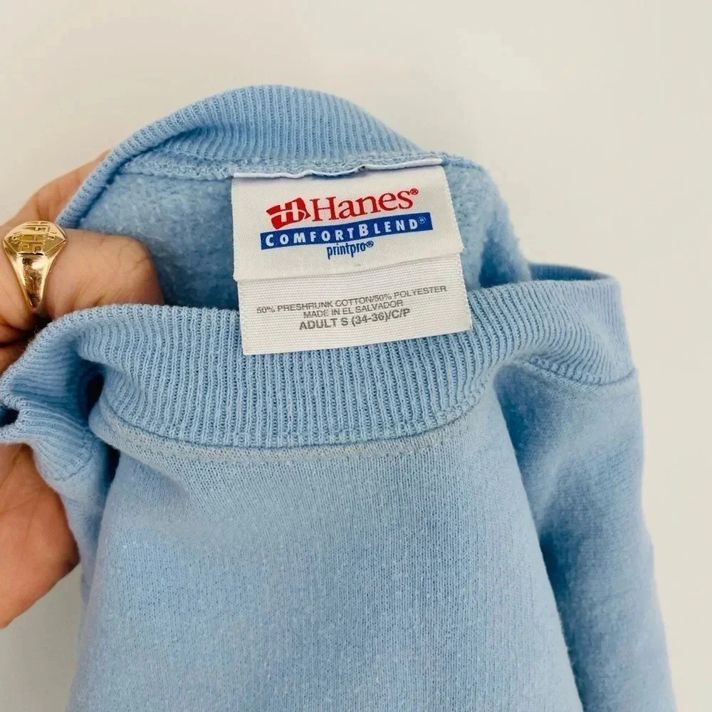 Vintage Embroidered Smoky Mountains Gatlinburg, TN Crewneck Sweatshirt Blue S - Picture 4 of 4